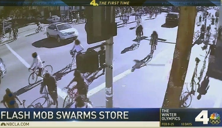 Fixie Riders Steal from Market in Los Angeles