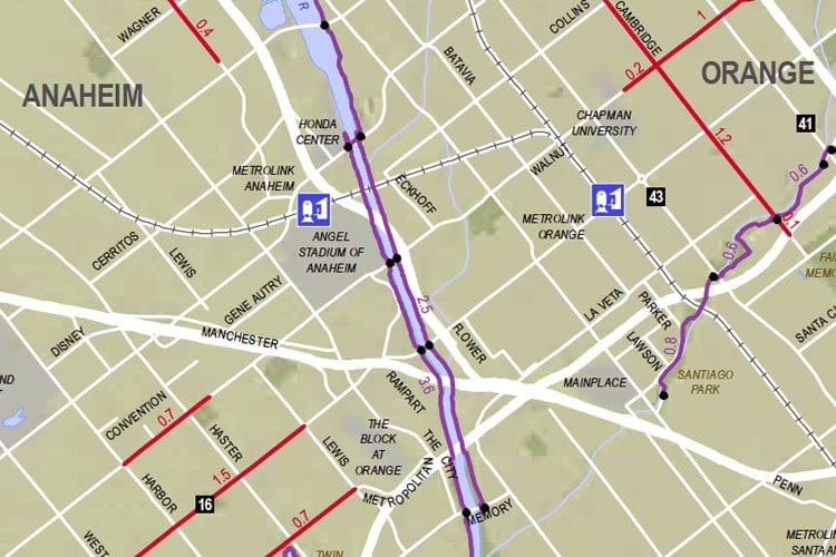 Bicycling on the Santa Ana Bike Trail
