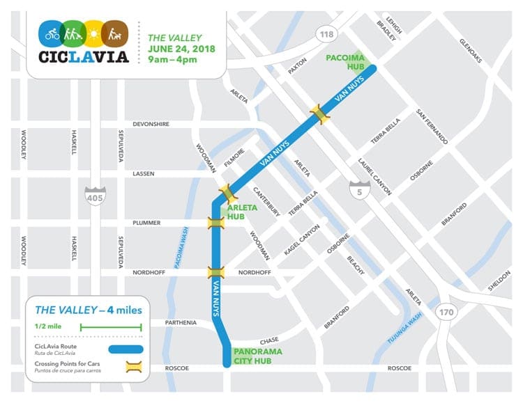 Ciclavia Valley Map