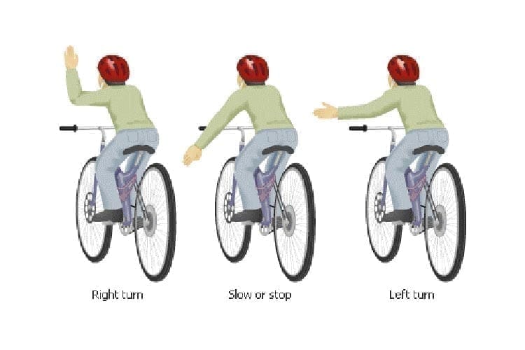 bike turning hand signals