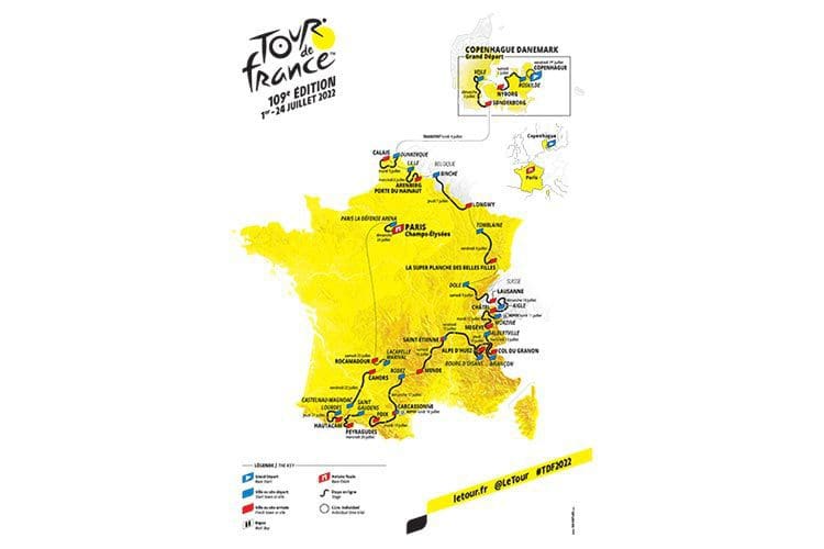 2022 Tour de France Route