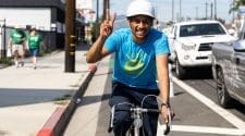 This free event featured a series of guided group bike rides from BikeLA leading the bike tours that day along the new protected bike lanes and additional safety features on Reseda Boulevard.