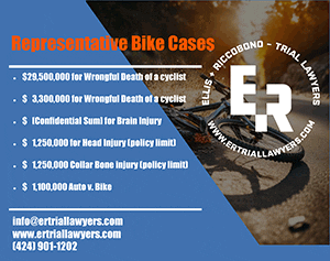 Personal injury attorneys Tobin Ellis & Santo Riccobono specialize in bicycle accident cases.