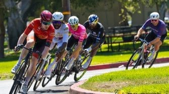 Catch the action from the 2025 Upland Park Criterium Photo as riders tackle a challenging course in a vibrant cycling weekend.