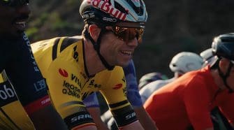 Wout van Aert connects with fans in Southern California, featuring a community ride and thrilling high-speed experiences at The Thermal Club.