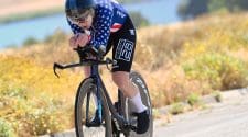 Eric Brunner and Emily Ehrlich shine at the Redlands Bicycle Classic Time Trial, claiming early leader jerseys at Lake Perris.