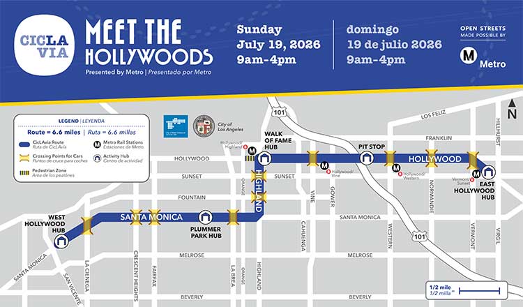 CicLAvia - Meet the Hollywoods: Celebrate Open Streets