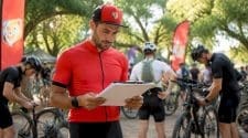 Event organizer checking gravel race categories